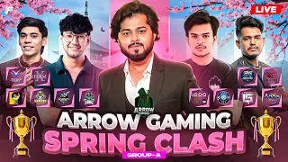 ARROW SPRING CLASH - Group A🔥S8UL ELITE , iQOO OG X TSG, UG X GRP , FG 🔥Tournament Live #arrowgaming