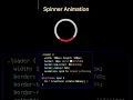 Spinner animation using HTML and CSS