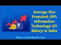 Average Vice President VP Information Technology IT Salary in India