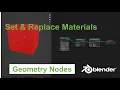 Geometry Nodes - Set Replace Materials Blender 3 1