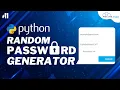 How to Create a Random PASSWORD Generator using Python Program Hindi