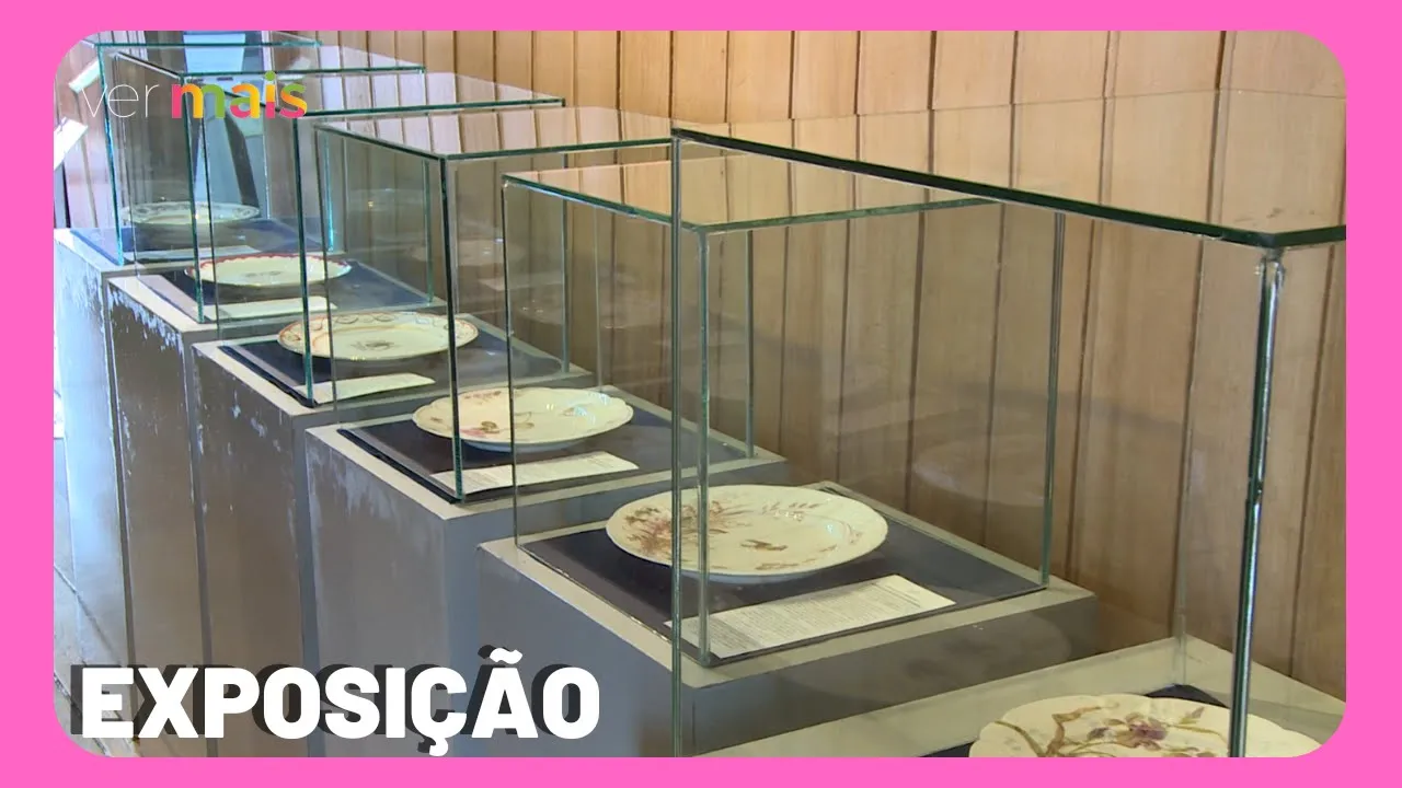 Exposição em Videira: peças de porcelana da família imperial estão em museu