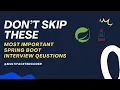 15 Spring Boot Interview Questions That Actually Get Asked With Answers