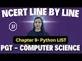 PGT - Computer Science NCERT Line By Line PYTHON