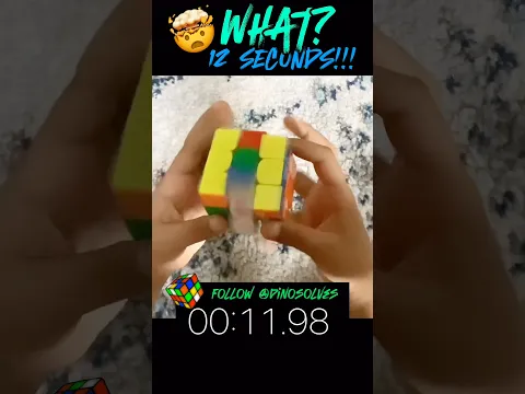 Rubik’s cube in 12 seconds!!! What your best time? #rubik #rubikcube #cubers @DinoSolves