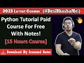 Python Tutorial For Beginners In Hindi With Notes