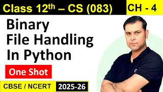 Binary File Handling in Python Class 12 Computer Science 083 RBSE Sumita Arora