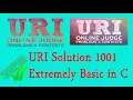 URI Online Judge 1001 Solution in C - URI Extremely Basic Solution in C
