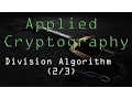Applied Cryptography Division Algorithm