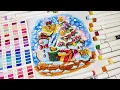 Color With Me ASMR Cozy Christmas by Coco Wyo Coloring Book Using Ohuhu Markers