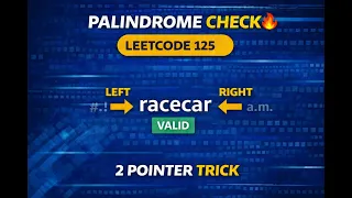 LeetCode 125 Valid Palindrome Java Solution Two Pointer Approach