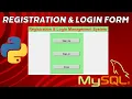 Python Projects Tkinter GUI Registration Login with Mysql Tutorial