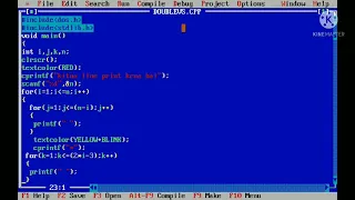 Print Hollow Diamond Shape Star Pattern in C C Programming