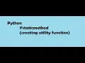 How to create a utility function using static method