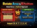 Rotate Array by k Positions Brute Force vs Optimized Approach Placement Interview Question