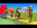 Download Lagu Long Slide Game With Cow Elephant Gorilla Hippopotamus Tiger 3d Animal Game Funny 3d Animals