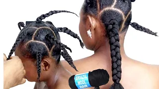 Brazilian Wool Braid Hairstyle Tutorial For Beginners