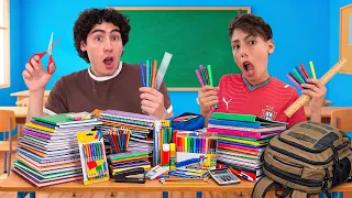 COMPRANDO UTILES ESCOLARES para mi HERMANITO 😱✏️
