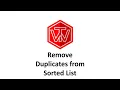 Remove Duplicates from Sorted List LeetCode 83 Coding Interview Tutorial