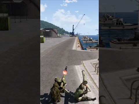 tow against the armored target simulation #simulation #dcs #military #army #arma #war #shorts