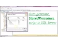 How to auto generate stored procedure or table script in SQL