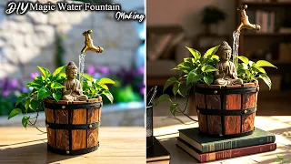Magic Water Fountain Making from Simple Materials | DIY Water Fountain with Plants//GREEN PLANTS