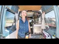 Solo Female Van Life - Her Ford Transit Connect W Clever Design Hacks