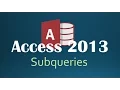 68 SQL Access Subqueries Programming In Access 2013