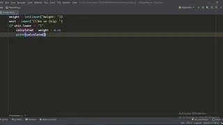How to make weight converter using python Program shown