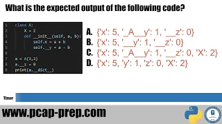 Python PCAP certification - Practice Tests Sample Question www pcap-prep com
