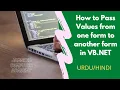 How to pass values from one form to another form in VB NET practical