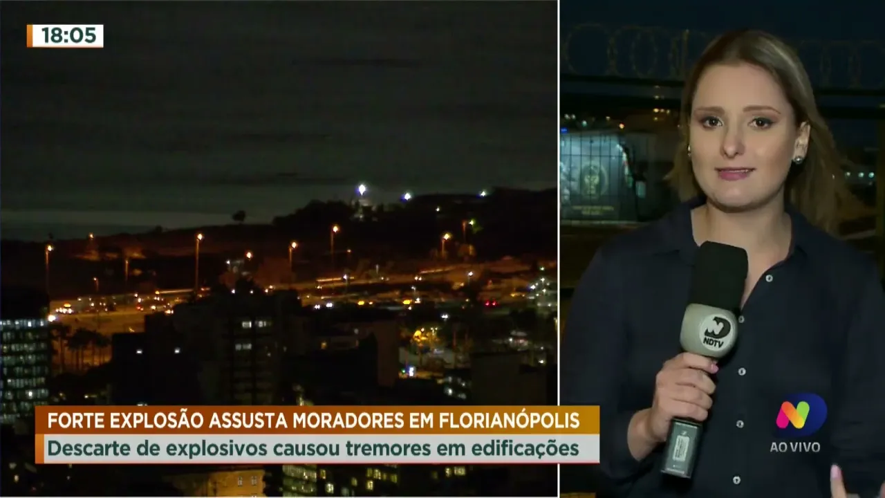 Explosão assusta moradores de Florianópolis