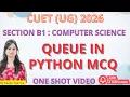 Queue in Python MCQ CUET UG 2026 Computer Science MCQ