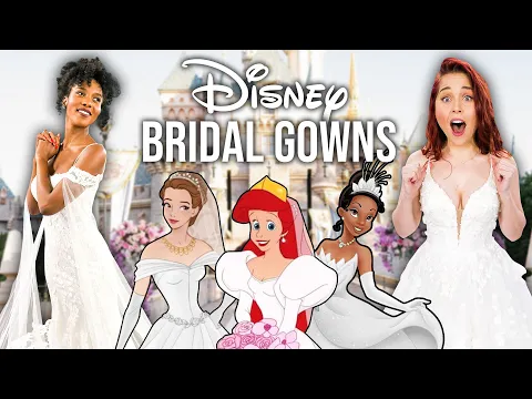 Download MP3 Trying Disney Princess Wedding Dresses! Pt 2