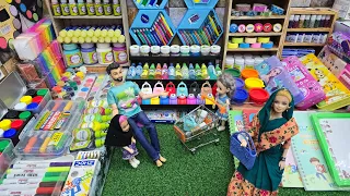 barbie girl going to craft things shop art and craft things shopping for barbie tamil barbie show 