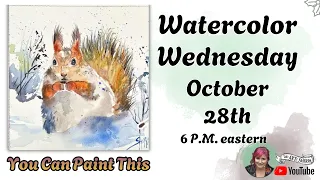 🌟🎨 Cute Red Squirrell | Easy Beginner Watercolor