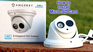 Amcrest Ultra POE Camera Records to Sd Card IP8M-T2499EW-28MM 4K Turret Security Camera unboxing