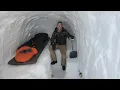 Lagu Camping in Alaska's Deepest Snow with a Dugout Survival Shelter