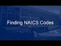 Finding NAICS Codes