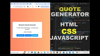 Build a Random Quote Generator Using JavaScript Beginner HTML CSS JS Project Tutorial