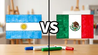 PINTANDO BANDERAS - 🇦🇷 ARGENTINA VS 🇲🇽 MÉXICO
