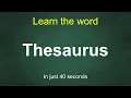 Thesaurus Pronunciation Meaning Examples Synonyms English Vocabulary
