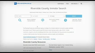 Riverside County Inmate Search