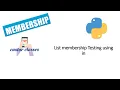 List membership Testing using in Part 8 Python Castor Classes