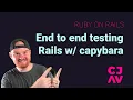 End to end testing Rails with capybara
