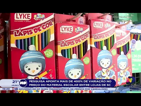 Pesquisa aponta mais de 400% de variação no preço do material escolar entre lojas de SC