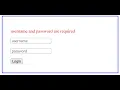 single user login with server side form validation HTML PHP MYSQL