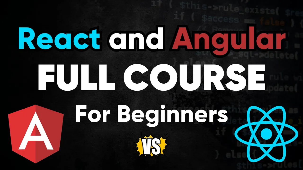 React and Angular Full Course 🚩 React / Angular Tutorial For Beginners ⚡️ReactVsAngular