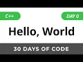 Day 0 Hello World - 30 Days of Code HackerRank Solutions