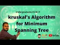 kruskal s Algorithm for Minimum Spanning Tree in Sinhala UG Computer Science